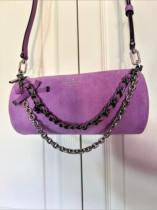 kate spade Handbags - Kate Spade Roulette Suede Mini Convertible Bag Like New